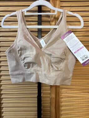 Curveez 3100 Full Coverage Shaper Bra Nude Seamless Wire Free Women Size 2XL